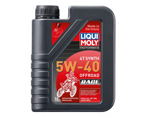 Масло моторное Liqui Moly "Motorbike 4T Synth Offroad Race", синтетическое, 5W-40, 1 л Liqui Moly 3018
