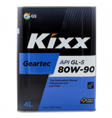 Масло трансмиссионное Kixx GEARTEC 80w-90 API GL-5 4л. KIXX L298344TE1