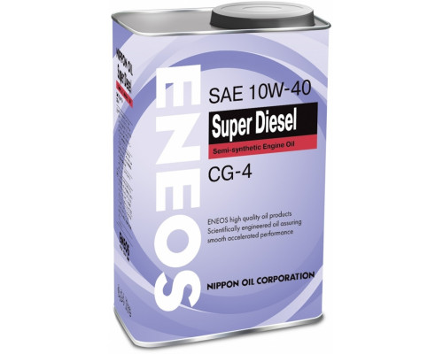 Масло моторное ENEOS "Super Diesel CG-4", полусинтетическое, 10W-40, 4 л ENEOS oil1328