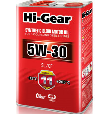 Моторное масло Hi-Gear, полусинтетическое, 5W-30, HG1134, 4 л Hi-Gear HG1134