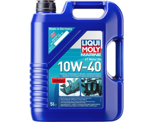 Моторное масло Liqui Moly "Marine 4T", нс-синтетическое, класс вязкости 10W-40, 5 л Liqui Moly 25013