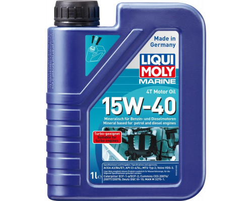 Моторное масло Liqui Moly "Marine 4T", минеральное, класс вязкости 15W-40, 1 л Liqui Moly 25015