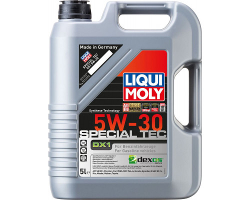 Моторное масло Liqui Moly "Special Tec DX1", нс-синтетическое, класс вязкости 5W-30, 5 л Liqui Moly 20969