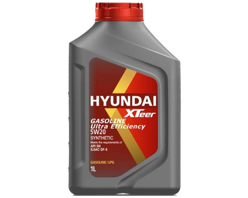 Моторное масло HYUNDAI XTeer "Gasoline Ultra Efficiency 5W20", 1л., НС-синтетическое, для бензиновых двигателей, API SN Hyundai XTeer 1011013