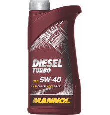 Масло моторное MANNOL "Diesel Turbo", 5W-40, синтетическое, 1 л MANNOL 1010