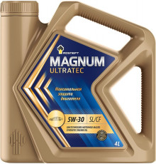 Моторное масло Роснефть Magnum Ultratec, синтетическое, 5W-30, SL/CF, 4 л Роснефть 40815342