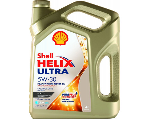 Моторное масло Shell Helix Ultra ECT C3, синтетическое, 5W-30, 4 л Shell 550042847