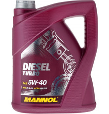 Моторное масло MANNOL "Diesel Turbo", 5W-40, API CI-4/SL, синтетическое, 5 л MANNOL 1011