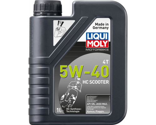 Моторное масло Liqui Moly "Motorbike 4T HC Scooter", нс-синтетическое, класс вязкости 5W-40, 1 л Liqui Moly 20829