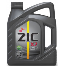Масло моторное ZIC X7 Diesel, синтетическое, класс вязкости 10W-40, API CI-4, ACEA E7, A3/B3, A3/B4, 6 л. 172607 ZIC 172607