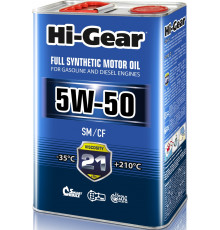 Моторное масло Hi-Gear, синтетическое, 5W-50, HG0554, 4 л Hi-Gear HG0554