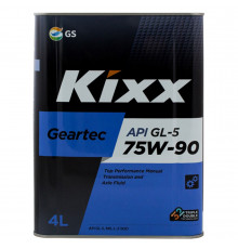 Масло трансмиссионное Kixx GEARTEC 75w-90 API GL-5 4л. KIXX L296244TE1