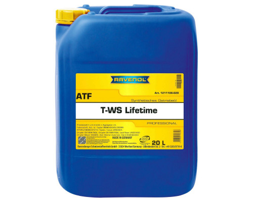 Трансмиссионное масло RAVENOL ATF T-WS Lifetime (20л) RAVENOL 1211106-020-01-999