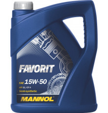Масло моторное MANNOL "Favorit", 15W-50, полусинтетическое, 4 л MANNOL 4032