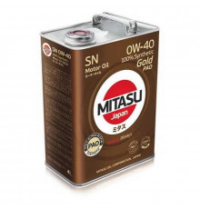 Масло моторное MITASU GOLD PAO SN 0W-40 4 л Mitasu MJ1044