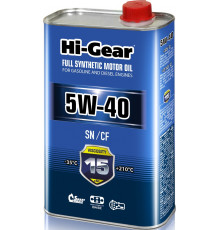 Моторное масло Hi-Gear, синтетическое, 5W-40, HG0540, 1 л Hi-Gear HG0540