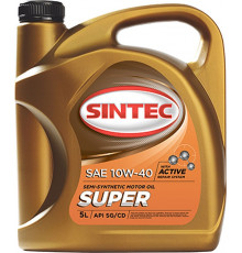 Масло моторное Sintec "Супер SAE 10W-40", цвет: коричневый, 5 л Sintec 801895