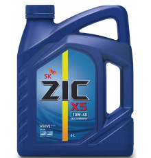 Масло моторное ZIC X5, полусинтетическое, класс вязкости 10W-40, API SM, 6 л. 172622 ZIC 172622