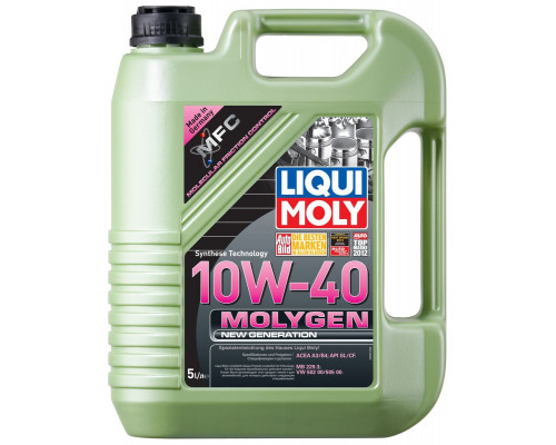 Масло моторное Liqui Moly "Molygen New Generation", НС-синтетическое, 10W-40, 5 л Liqui Moly 9061