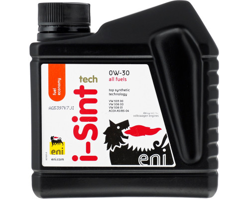 Моторное масло Eni i-Sint Tech, синтетическое, 0W30, ACEA A5/B5, 1 л Eni 100891